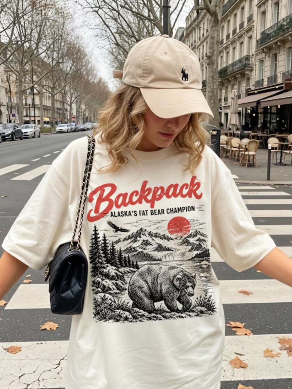 Backpack Alaska Fat Bear Champion Graphic T-Shirt